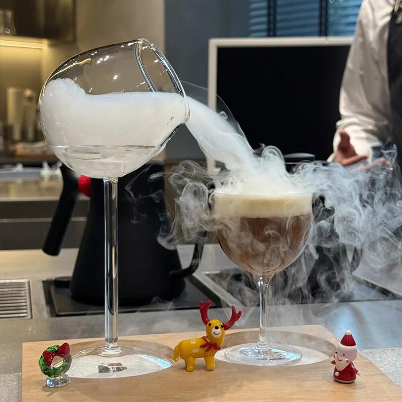 豌豆射手杯创意烟熏鸡尾酒杯组合套装分子特调酒杯干冰杯子咖啡杯