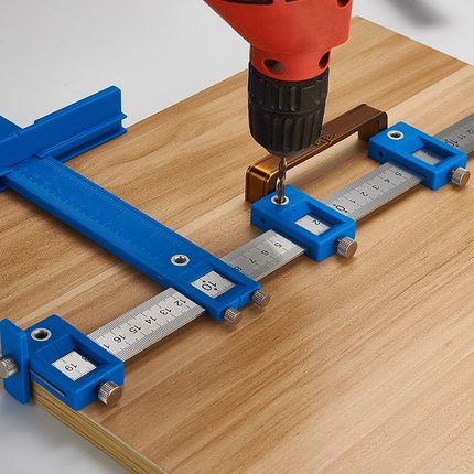 拉手打孔定位器木工安装工具门按装柜门把手打定孔开孔神器多功能