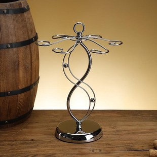 家用勃艮第红酒杯杯架架创意高脚杯现代葡萄吊杯架子简约酒柜摆件