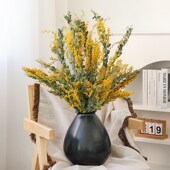 金球合欢干花花束植物干支花艺插花家居酒店民宿软装 饰 搭配橱窗装