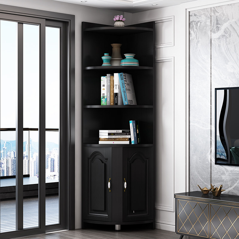 实木生态板客厅卧室阳台欧式三角柜墙角转角拐角落柜置物架储物柜