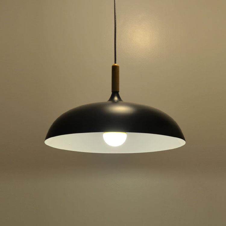 北欧现代简约实木铝材吊餐灯火锅店办公室服装店单头吊灯