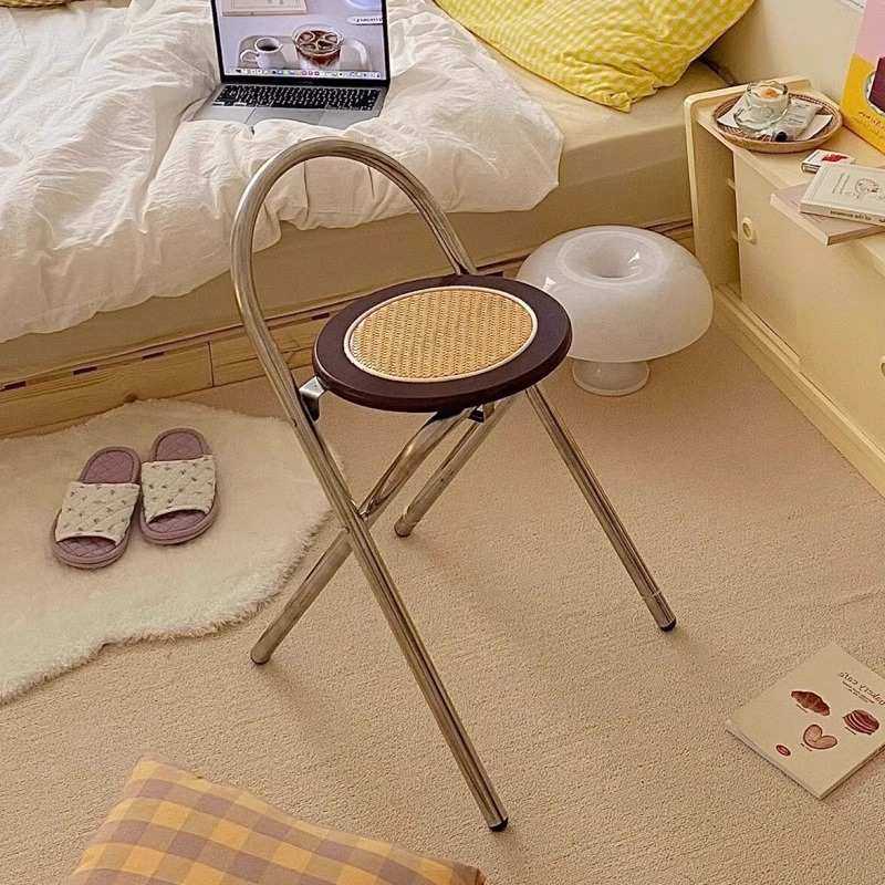 韩式藤编折叠凳ins风可收纳创意中古实木折叠椅成人法式小圆凳,模玩/动漫/周边/娃圈三坑/桌游,模型制作工具/辅料耗材,淘宝优惠券,粉丝福利购,淘宝优惠卷