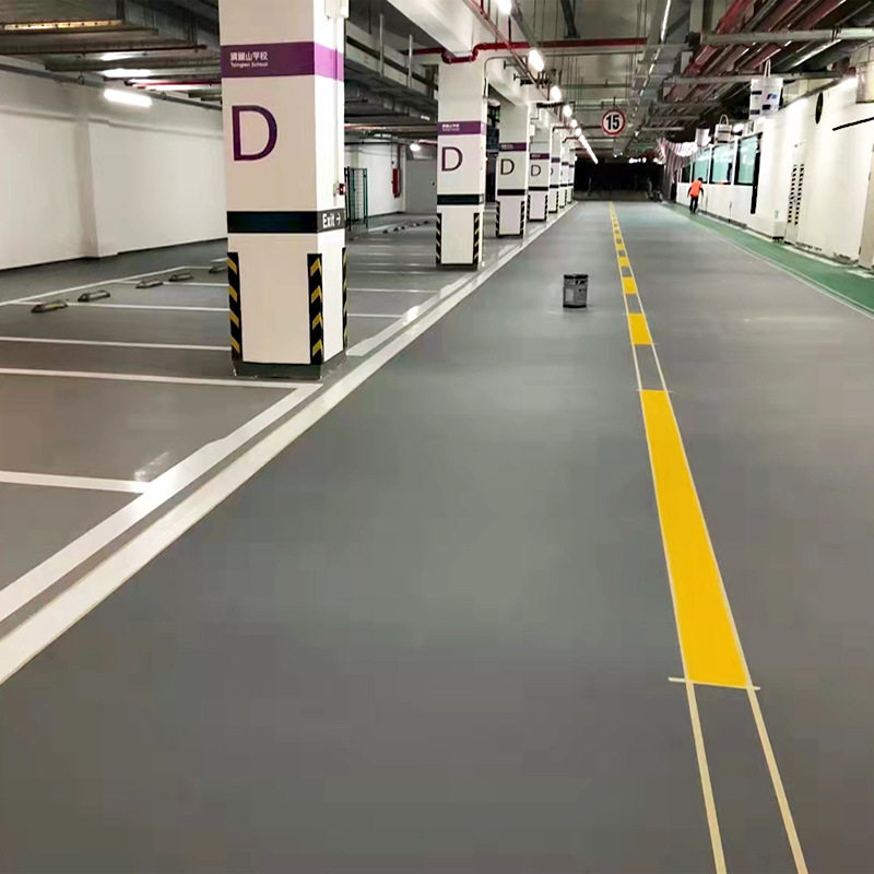 车库耐磨地坪漆防滑彩色运动地面水性环氧防水车间水泥地面漆树脂