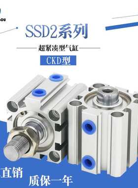 CKD型超紧凑气缸SSD2-L-20-5-10-15-20-25/30/35/40-N-D-W1 SSD2