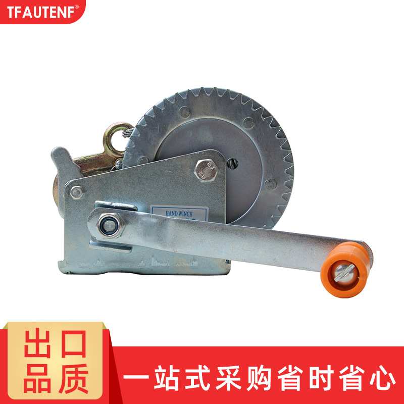 小型手动绞盘手摇手动拖车小型微型带自动刹车