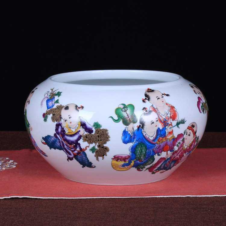 陶瓷鱼缸装饰摆件创意水浅鱼盆家居田园水培植物缸养乌龟鱼虾盆,3C数码配件,摄像机配件,淘宝优惠券,粉丝福利购,淘宝优惠卷