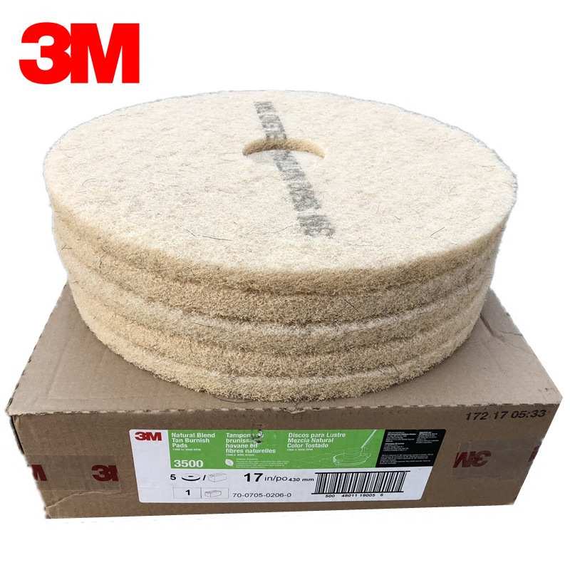 3M17/20寸3500马毛结晶垫百洁布晶面地面石材瓷砖抛光清洗磨垫