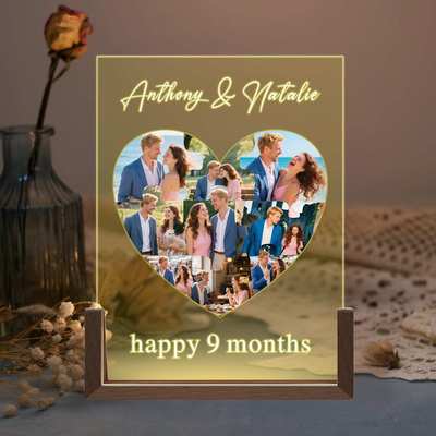 跨境情人节亚马逊新品爱心拼接照片夜灯Etsy个性化礼物创意摆台