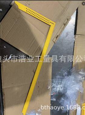 600X300加厚直角尺厂不锈钢测量尺750X350黄色90°木工装修拐角尺