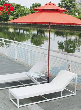 户外家具阳台躺31056庭院游泳沙池滩椅床躺椅编藤床躺躺椅