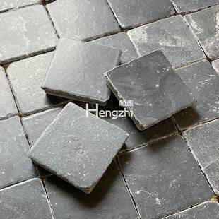 复183古少长条75x生30天然石材林黑手工砖黑色卫0间庭院瓷砖户外