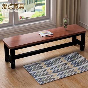 厂家供货更衣室休息长凳服装 凳 店坐凳钢木圆角长条凳客厅换鞋