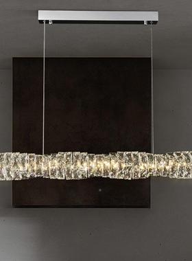 现极简艺术水代晶吊灯餐客厅厅意式轻台65032奢枝型吧卧室创意设