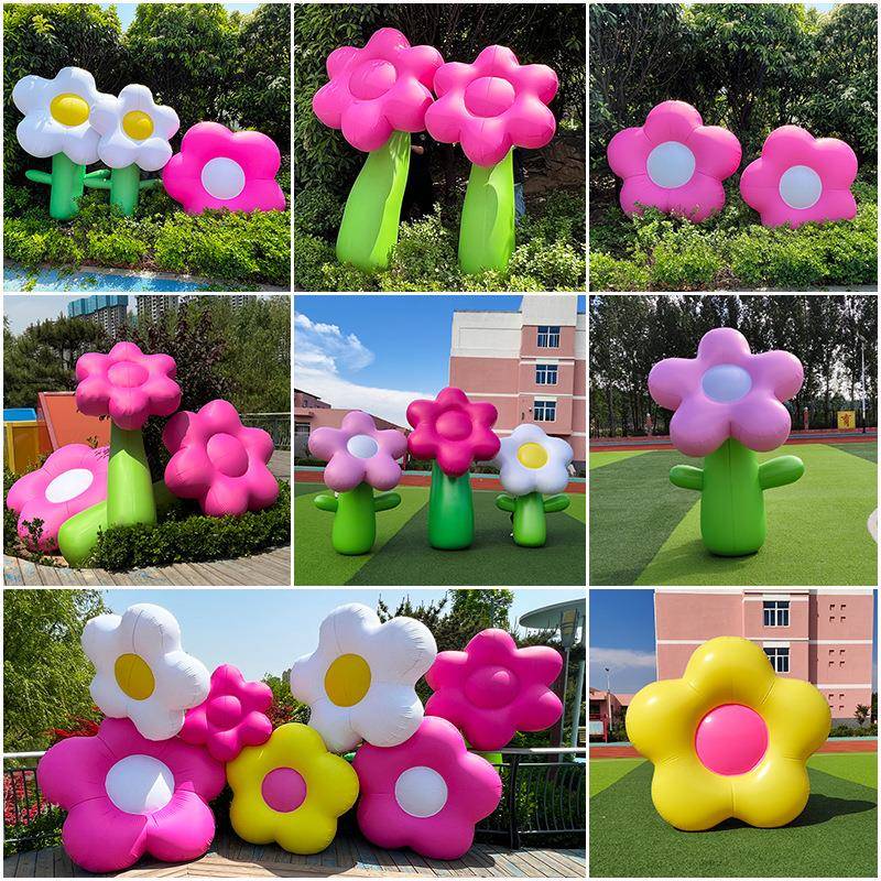 气花朵气模商模场户外陈UTE布置春日市充集装扮气商场节美日花朵