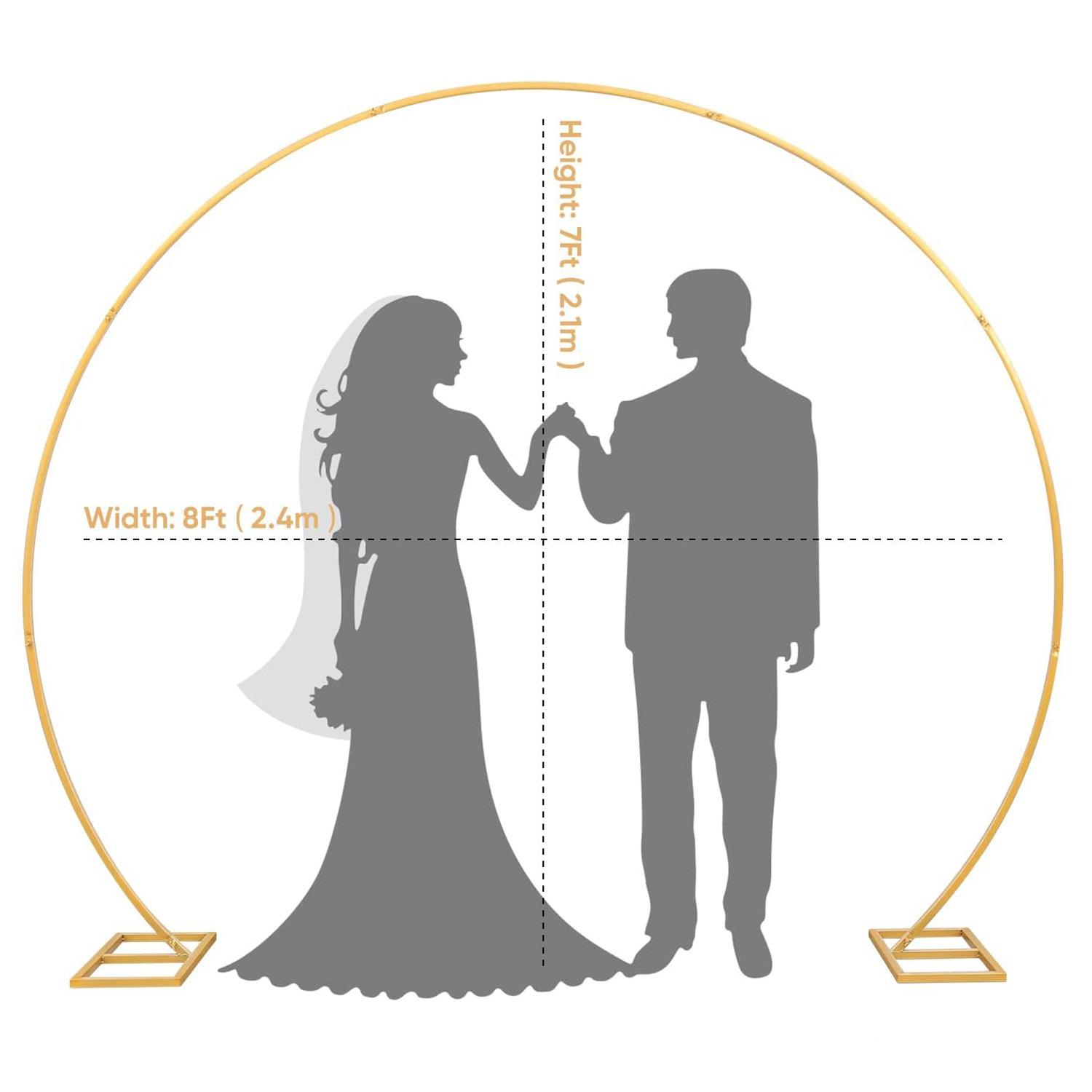 属结婚礼拱门铁婚庆专用半圆拱形支架子艺草金属拱门坪花架金圆装图片