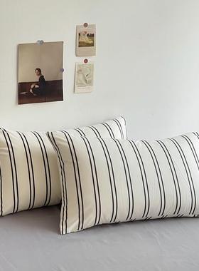 简约AL101120条纹水学洗套棉四件纯棉磨毛生宿舍床被套三单件套家