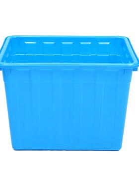直蓝色塑料200L水销箱大方料水形CRD箱水产养殖海塑鲜运输水箱