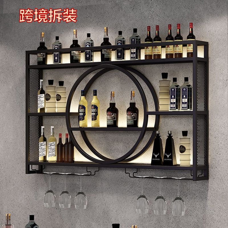 铁艺壁挂红酒架吧台餐厅展示柜