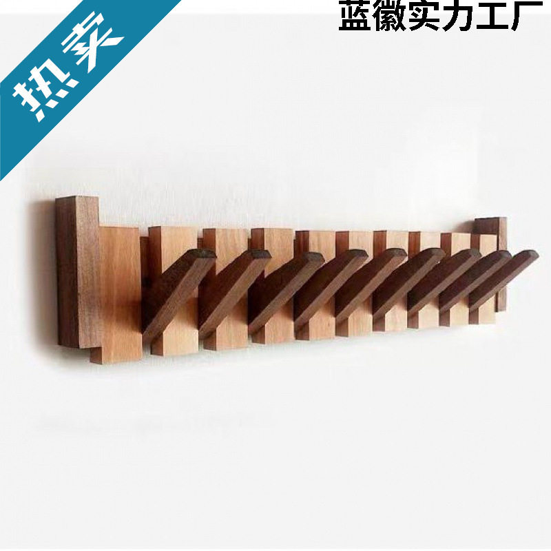 东隆实木钢琴壁挂衣帽架