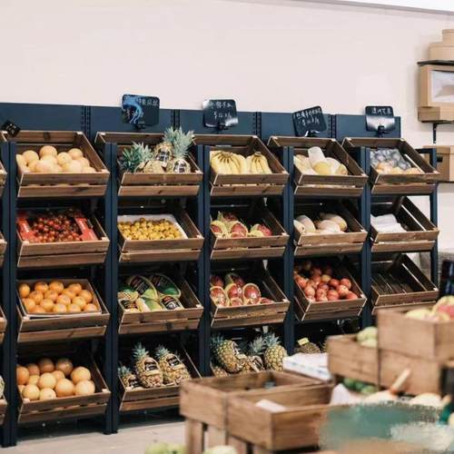 果水果蔬菜货架展示柜置物架柜红店酒架蛋糕生鲜商00用超市蔬多层