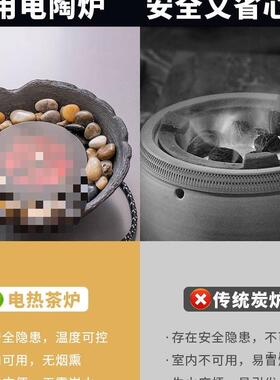 冬天炉煮茶F5M69SM8家用室炉内电陶炉烤火煮茶围壶套装罐煮罐茶茶