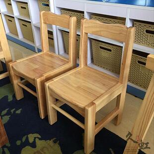 幼儿背园儿童椅松子靠背座子椅实JH202006木凳子早教亲园木质靠椅