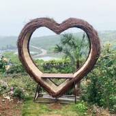 鸟巢藤网编座椅景区红打卡秋千躺椅庆户外景观拍摄YVV道具婚摄装