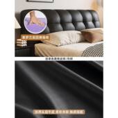 泡芙床复古奶油风主人床意式 风储床 卧极物简中古双K8930床