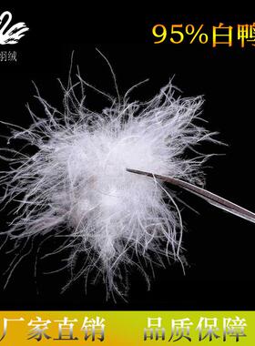 羽绒绒羽水羽毛装标服准洗大LBJ朵高蓬松新国标21标95普白鸭绒
