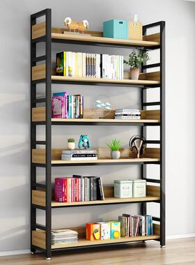 WJP架落地收纳简易家用钢架木货架童储物架书子铁艺多层书柜儿置