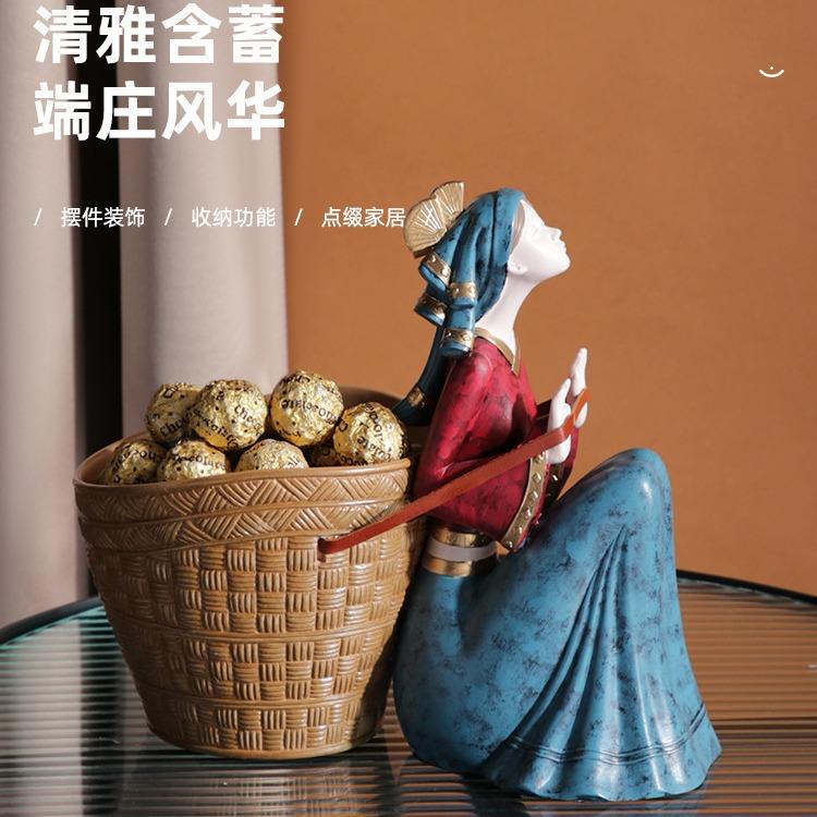 酒YZ3779国潮现代名族风格居店装饰摆件家树脂工艺艺术品客厅财发