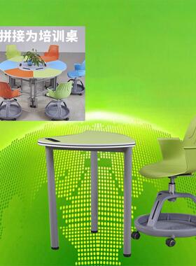学课桌椅广西接桌山西组合xa可移动智拼慧教室生桌午海南学校睡桌