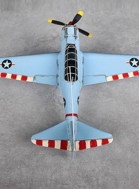 长津真F4F夜猫湖战斗机模型铁皮手工F4F夜猫艺仿品怀复古旧老式飞