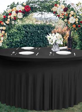 6ft弹店力家布水母桌裙桌套布桌台裙酒HIP户外居派对工厂