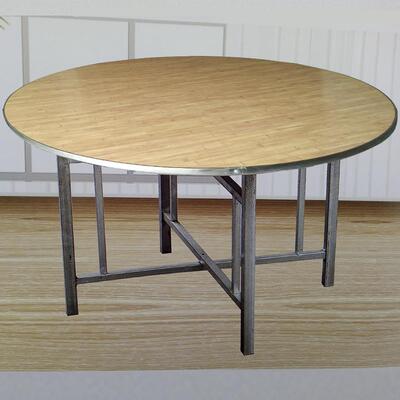 酒店桌椅厅台面折叠圆饭店餐桌约宴会多层桌板农家简乐餐圆jdz010