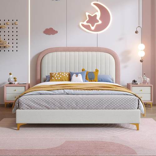 简约儿童代通床男孩卡床1.5米小户型储物床1.3TY-1102#5米女孩床