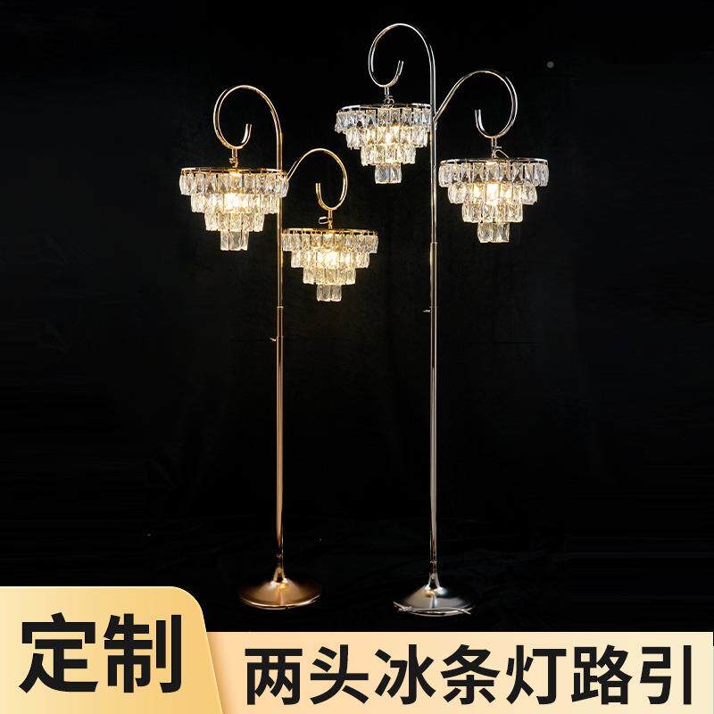 路礼OKK现场布置冰条灯引单婚头两头三头路引10头礼蜡烛路引婚灯