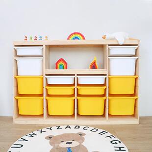 蒙氏儿童房布置儿童收纳量柜储物柜收实纳BPF木多层大容儿童架置