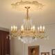 美客厅灯546师餐厅设计新款 式 创意造型卧蜡室书房金色烛复古水晶