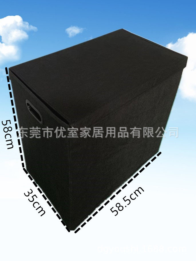 亚马逊热销带盖双格无纺布可折叠脏衣收纳筒换洗衣物分类收纳箱