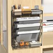 壁挂多功能文件可调节挂662钩墙收上金属式 多层文件夹纳盒办公架