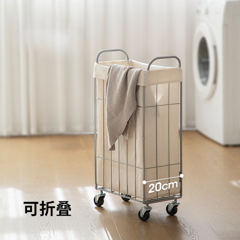 脏衣篓方形脏衣服收纳筐家用可折叠带轮卫生间浴室收衣洗衣篮其他