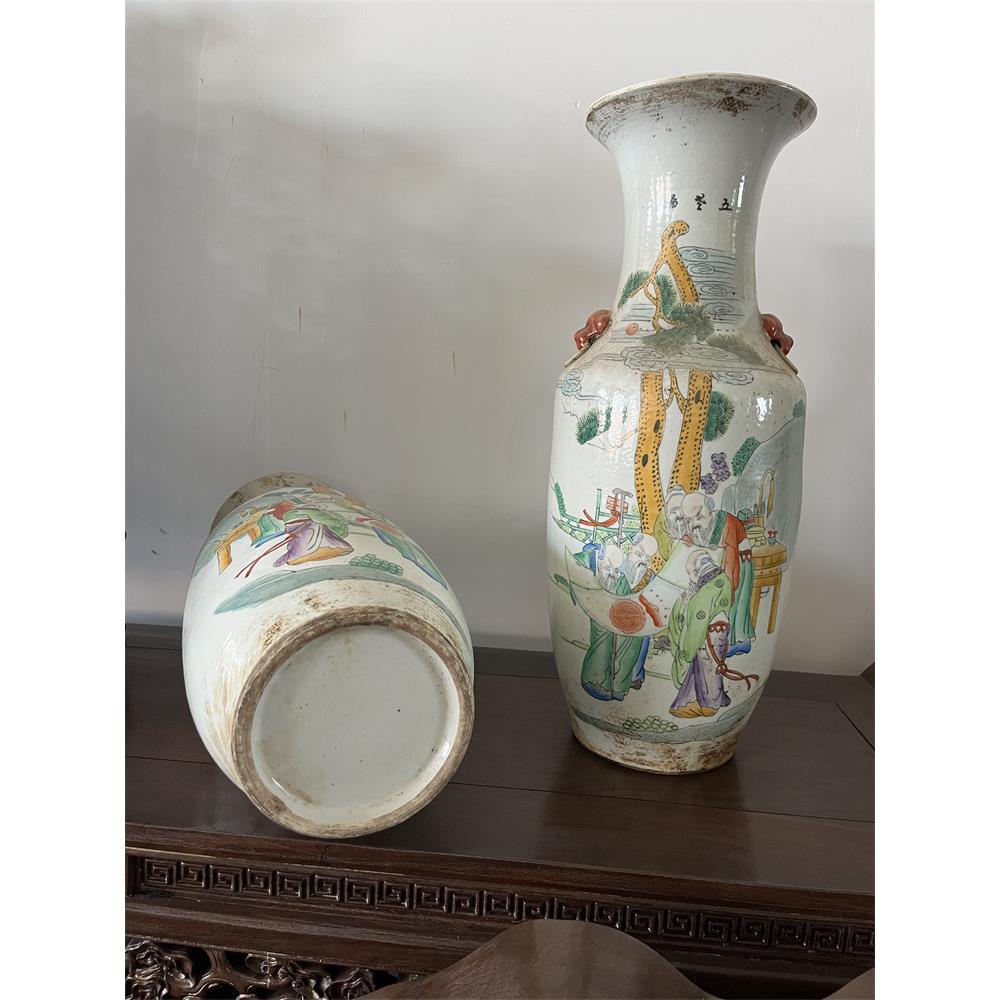 明清古典花瓶花瓷器青怀老厅物件居家t1711250客中堂古董收藏装旧