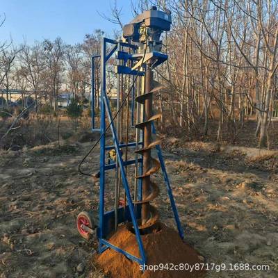 地钻打挖机坑机支架山坡光伏打孔钻式地面洞FWC钻孔机柴油螺旋钻