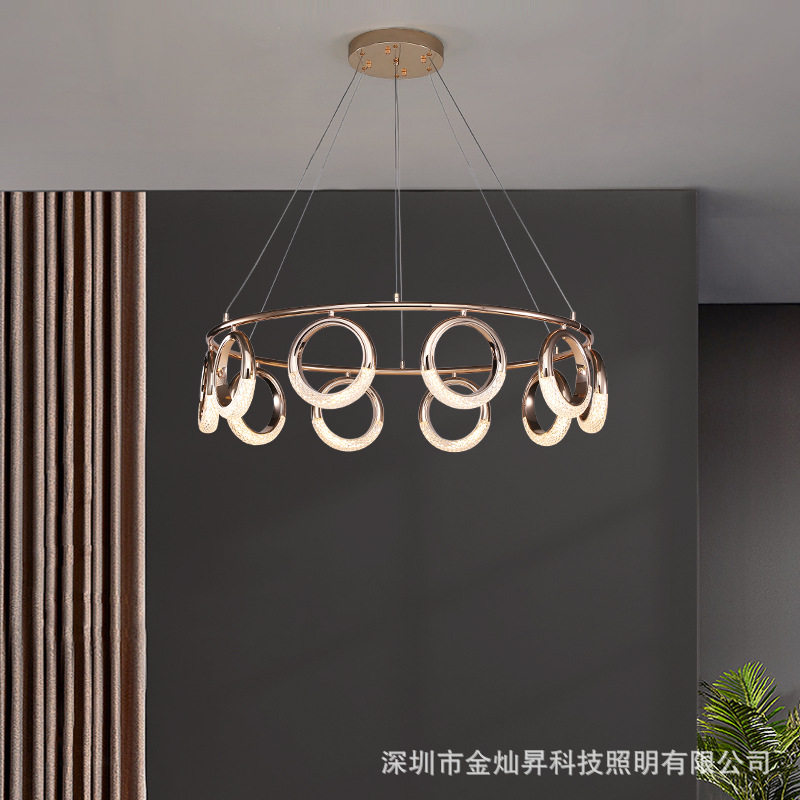 轻奢吊灯后现代客厅餐厅卧室