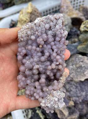 天AL684450然水石英葡萄玛瑙晶物矿石愈紫合晶簇