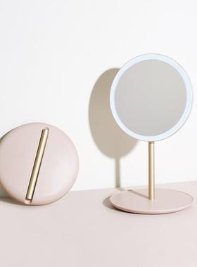 补光UMS美行妆台式旅面梳妆镜便携化生妆镜桌学宿舍网红镜子