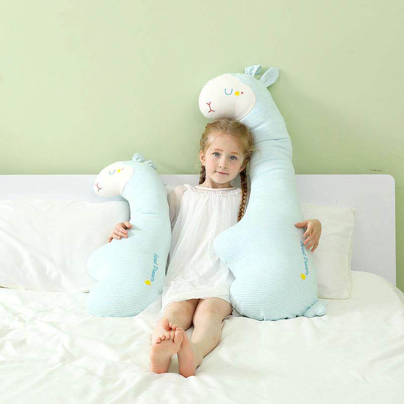 纯侧棉小儿TXQ童抱睡枕睡觉安抚床上长条枕抱抱枕夹腿睡觉大抱羊