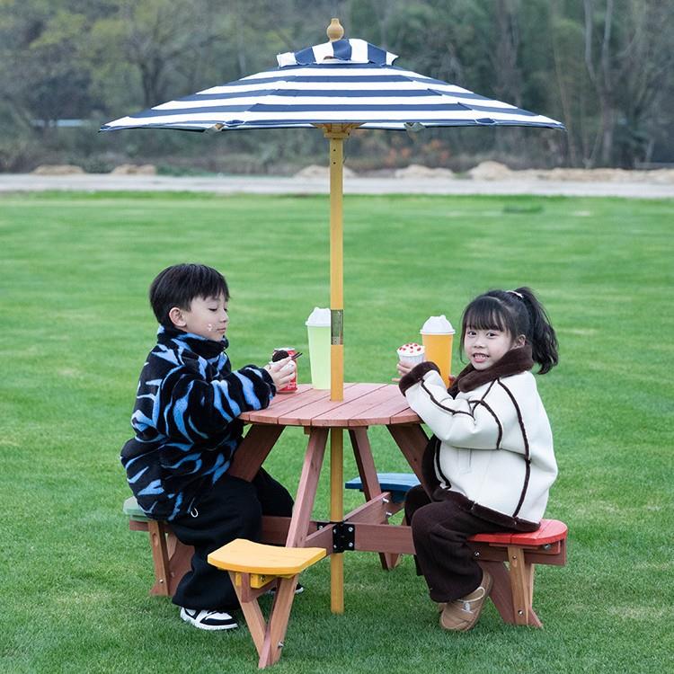 户外野餐教桌椅具室内外小孩早儿童家幼座4544儿园活动手工遮阳伞